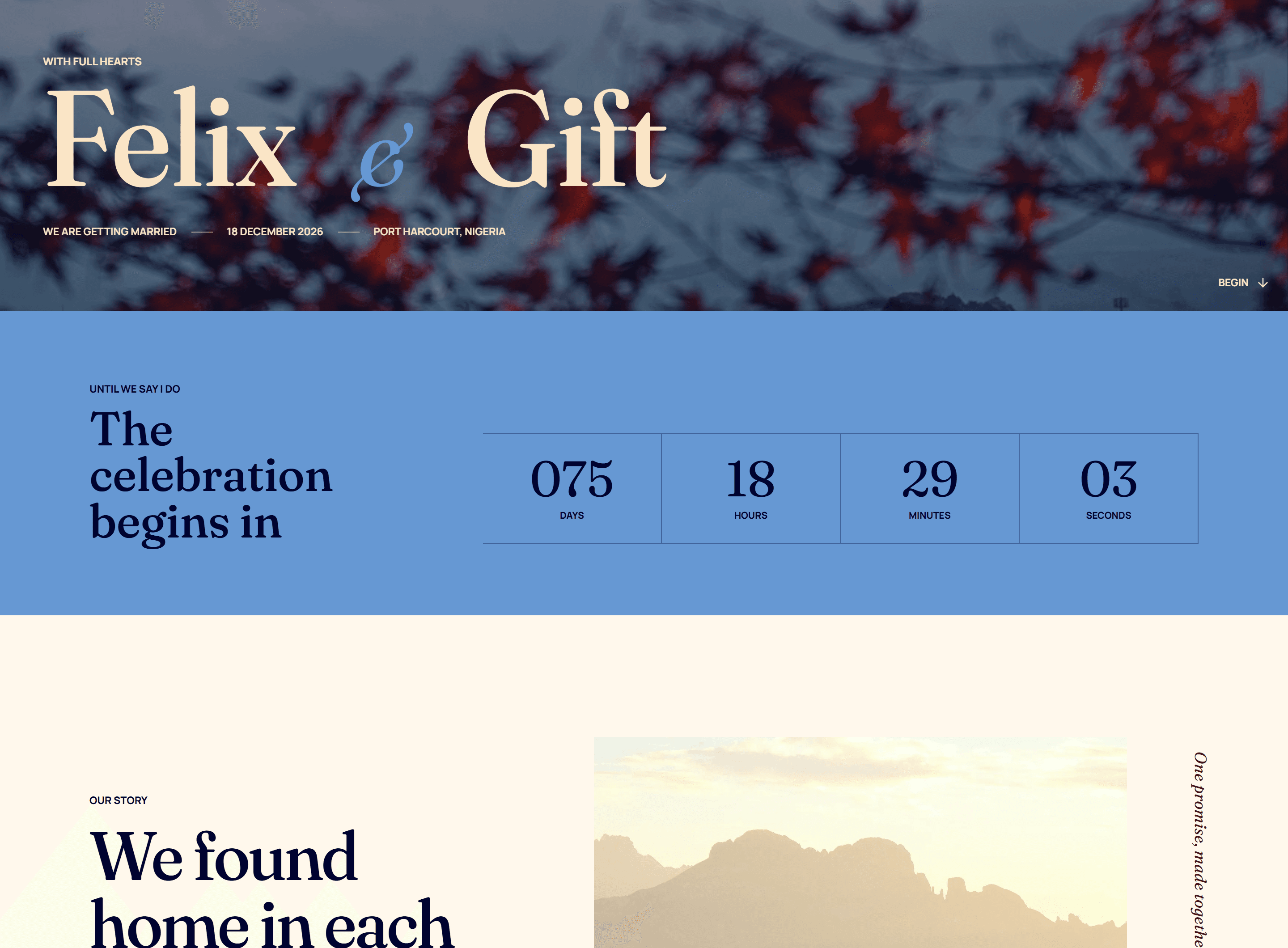 Felix & Gift interface